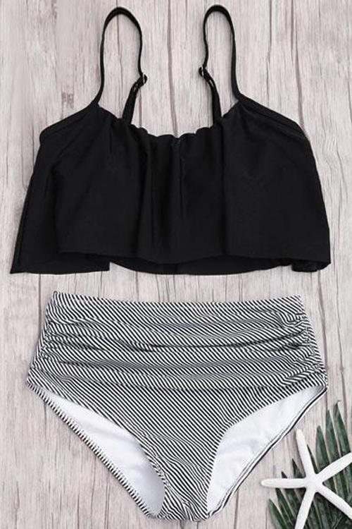 Venidress Flounce Printing Bikini Set