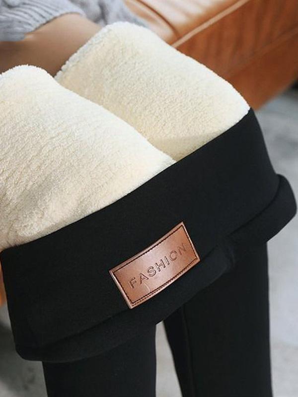 Women Warm Pants Winter Skinny Thick Velvet Wool Fleece