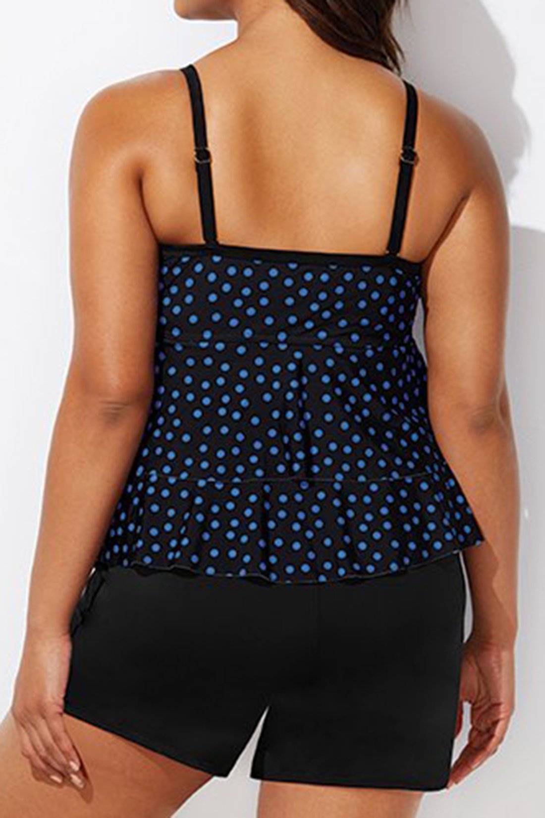 PINPOINT TIERED TANKINI WITH BANDED SHORT