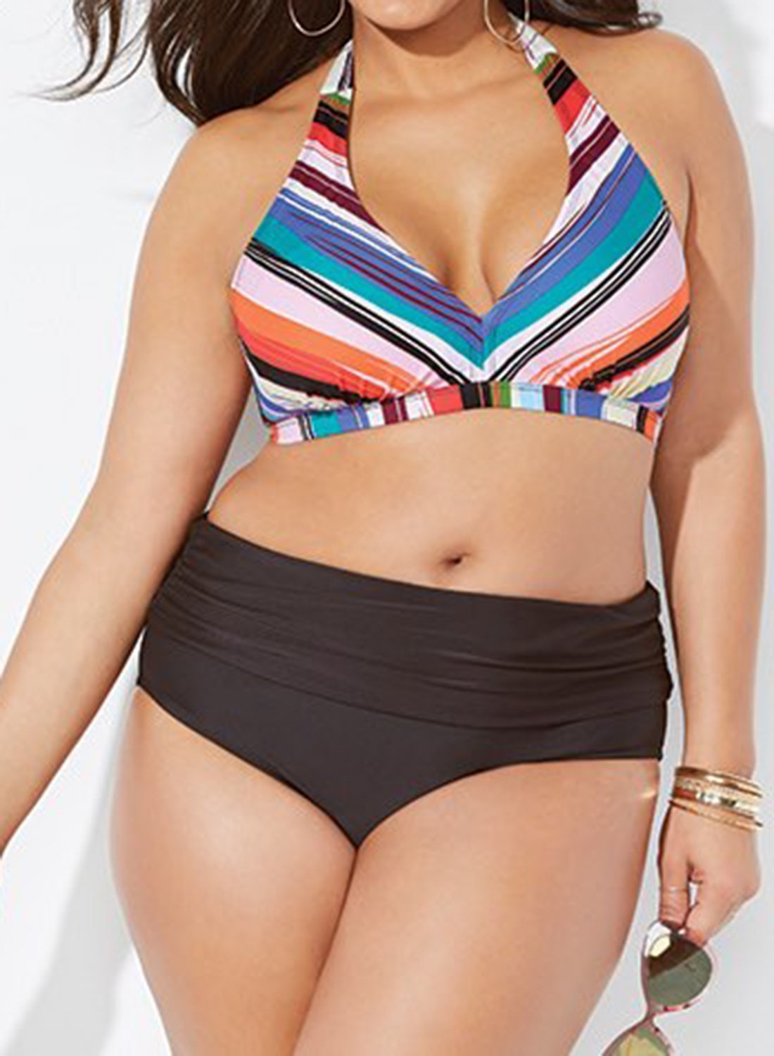DIVA TECHNICOLOR HALTER HIPSTER BIKINI