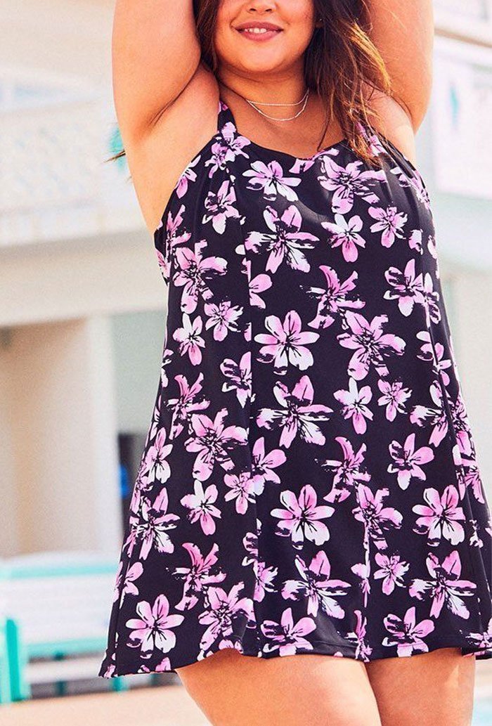 Daisy Floral Princess Seam Swimdress