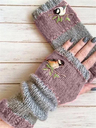 Autumn Winter Casual Basic Flora Knitted Gloves