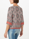 Medallion Bubble-Hem Wrap Top