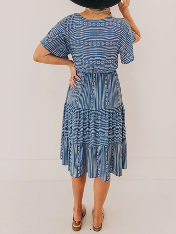 Pure Bohemian Print Midi Dress