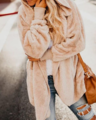 Sleeve Fuzzy Long Sleeve Sweet Pockets Cashmere Teddy Bear Coats