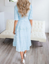 Pure Angel Lace Embroidered 3/4 Sleeve Dress