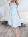 Pure Angel Lace Embroidered 3/4 Sleeve Dress