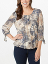 Paisley Bubble-Hem Top