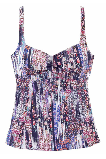 Adjustable Straps Print Tankini Set