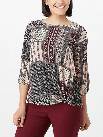 Patchwork Knotted Top