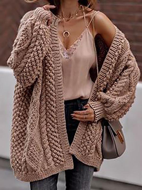 Cardigan chunky oversized style Long Coat