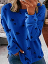 Fall Star Print Patchwork Fashion Long Sleeve Tops