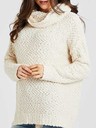 Casual Plus Size Cowl Neck Long Sleeve Sweater