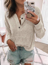 Long Sleeve Sweet Buttoned Sweaters