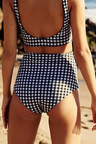 Sport High Waist Gingham Bikini Swimsuit