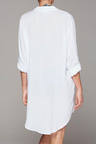 Oversize Split Sides Button-Up Tunic Cover Up Blouse