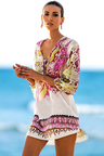 Effortless Snake Printed Chiffon Tunic Cover Up