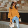 Elegant Balloon Sleeves High Neck Sweater