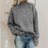 Casual Half High Neck  Knitted Sweater