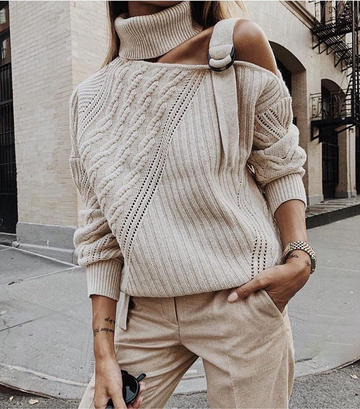 Chic Off Shoulder Sweater