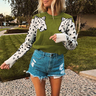 Chic Leopard Weaving Short Sweater