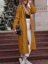 Women Long Cardigan Twist Knit