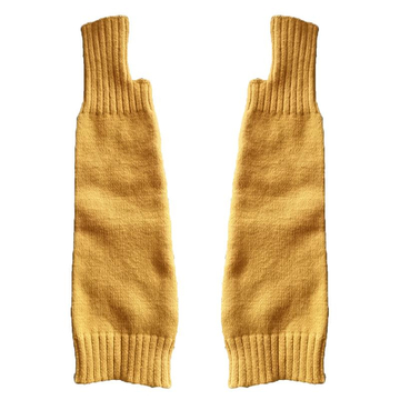 Solid Color Woolen Gloves with Arms