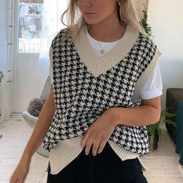 Swallow Gird Texture Sweater Vest