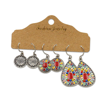 Ethnic style retro earrings set