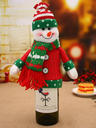 Christmas Santa Snowman Elk Wine Bottle Decoration Set