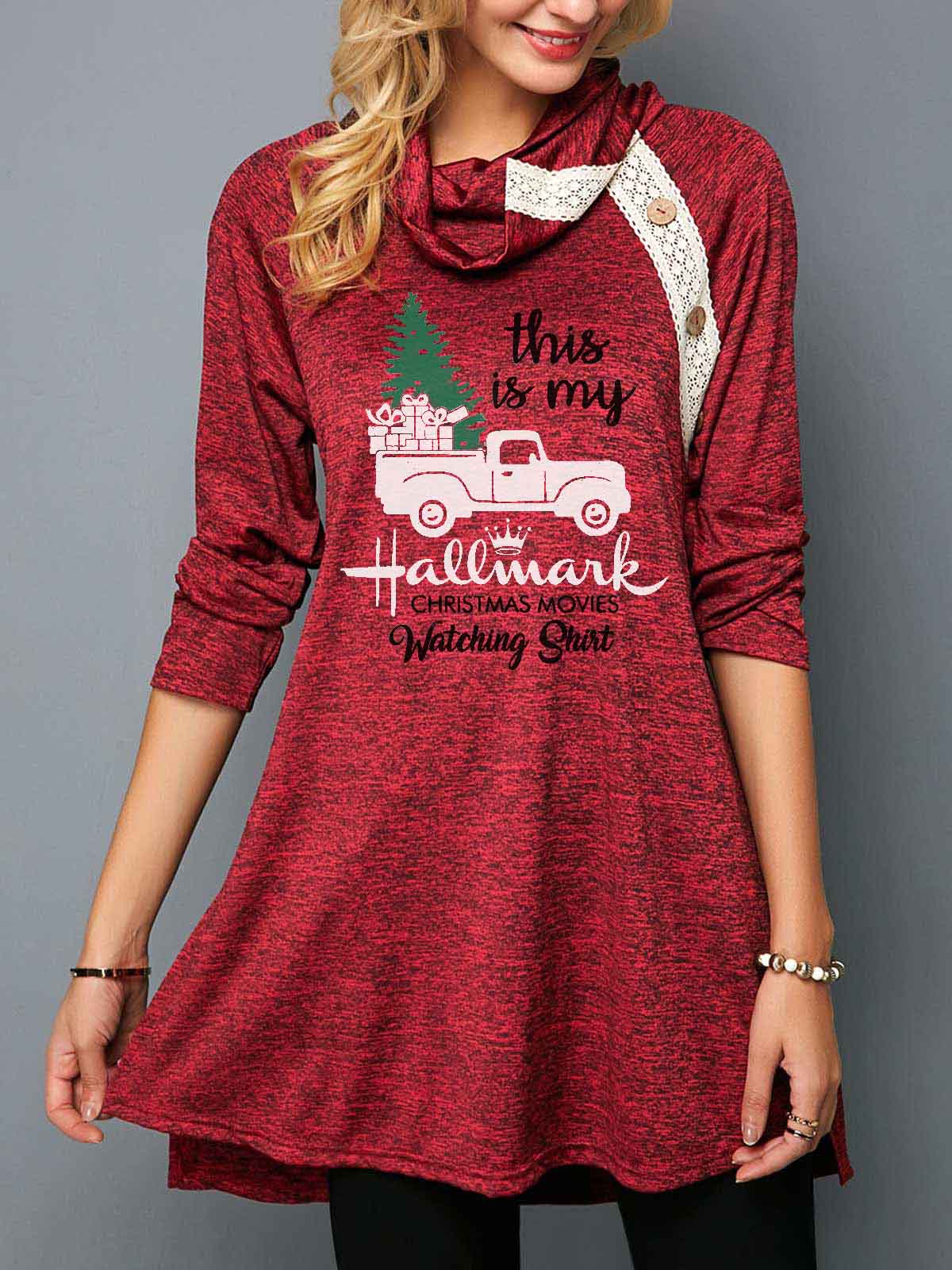 Women's This Is My Hallmark CHRISTMAS MOVIES Watching Shirt