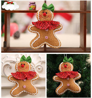 Christmas cloth gingerbread man doll pendant