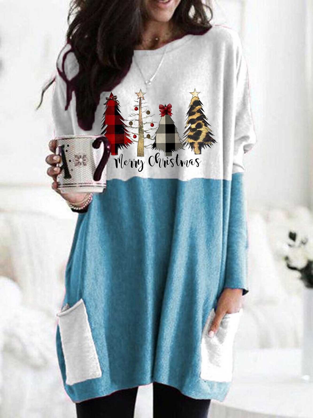 Women's Merry Christmas Printed Shirt