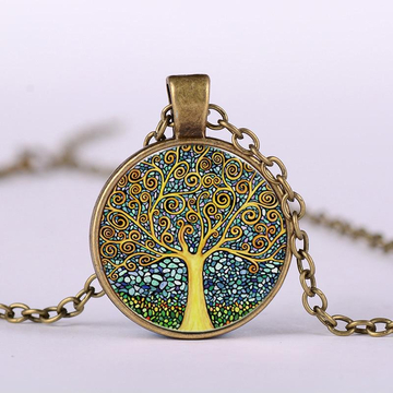 Tree of Life Timestone alloy vintage necklace