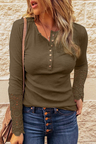 Crochet Sleeve Hem Top Shirts