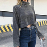 Azra Turtleneck Cropped Sweater