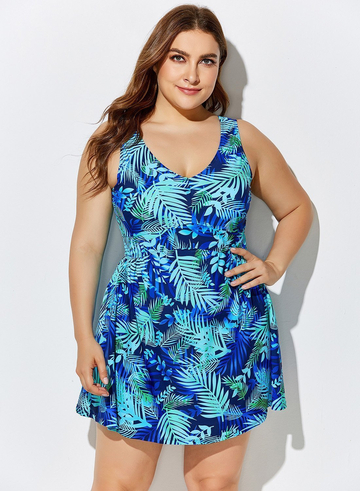 CARIBBEAN V-NECK SWIMDRESS