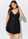 BLACK FLYAWAY BRA SIZED UNDERWIRE SWIMDRESS