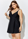 BLACK FLYAWAY BRA SIZED UNDERWIRE SWIMDRESS