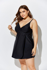 BLACK LIGHTWEIGHT BLOUSON TANKINI SET