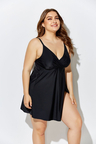 BLACK LIGHTWEIGHT BLOUSON TANKINI SET