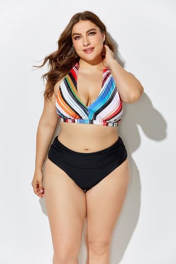 DIVA TECHNICOLOR HALTER HIPSTER BIKINI