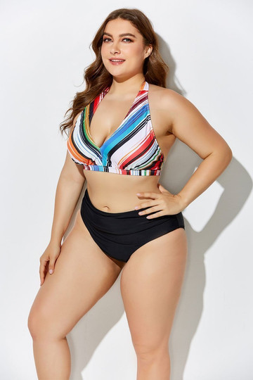 DIVA TECHNICOLOR HALTER HIPSTER BIKINI