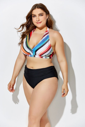 DIVA TECHNICOLOR HALTER HIPSTER BIKINI