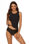 Basic Pure Color Tankini Set