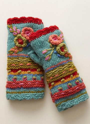 CASUAL KNIT GLOVES HANDWARMERS