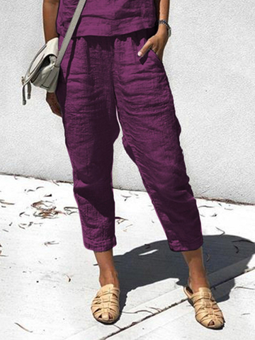 Bohemian Linen Casual Pants for Spring and Summer