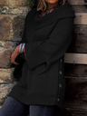 Button Down Slit Hem Sweaters Plus Size Pullovers Jumpers