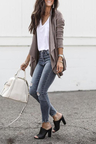 Turn-Down Faux Leather Cardigans