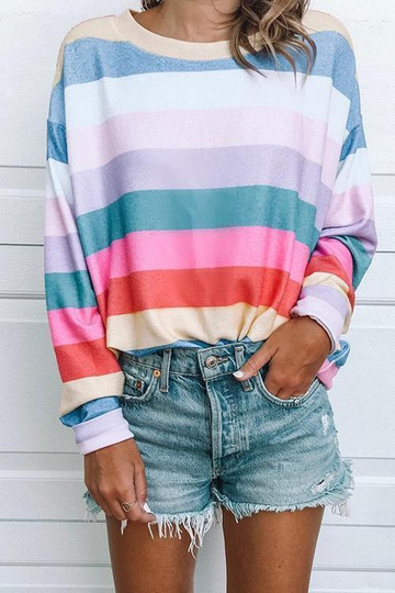 Colorful Rainbow Striped T-shirt